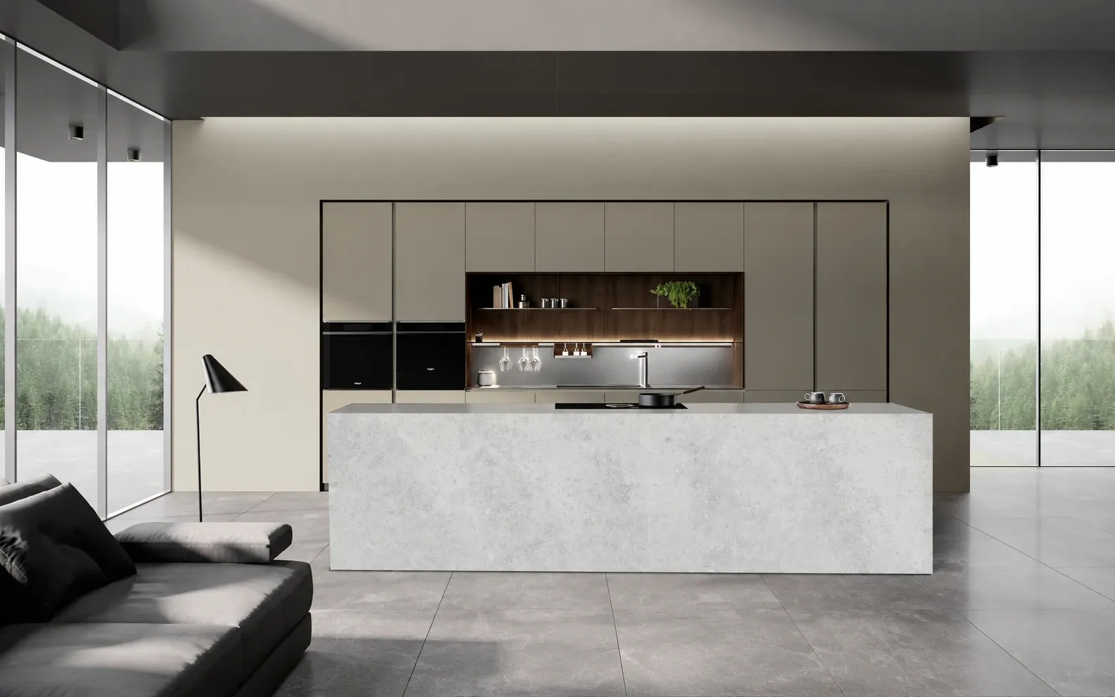 Calce Grigio shown in situ