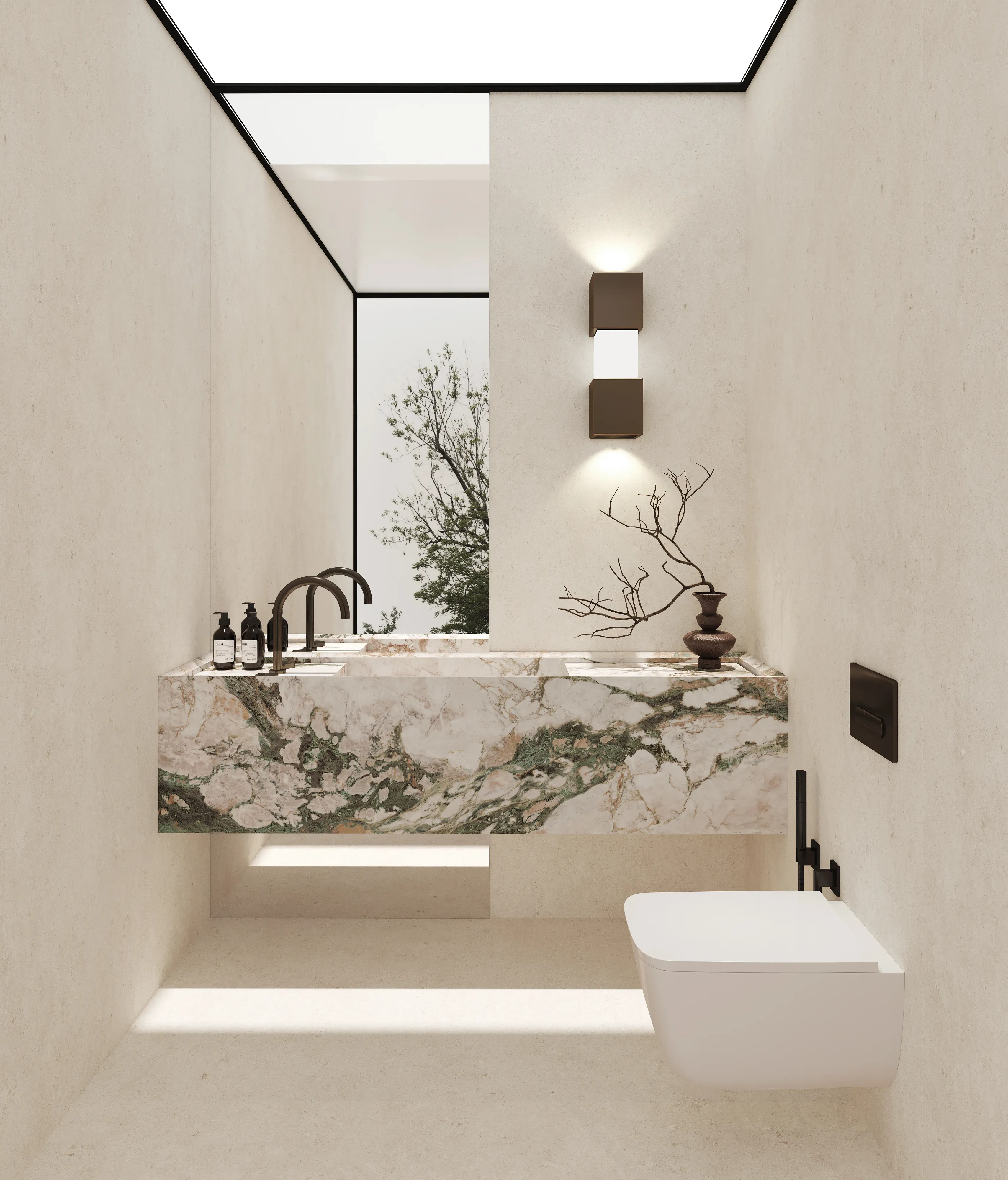 Four Season porcelain floating bathroom vanity