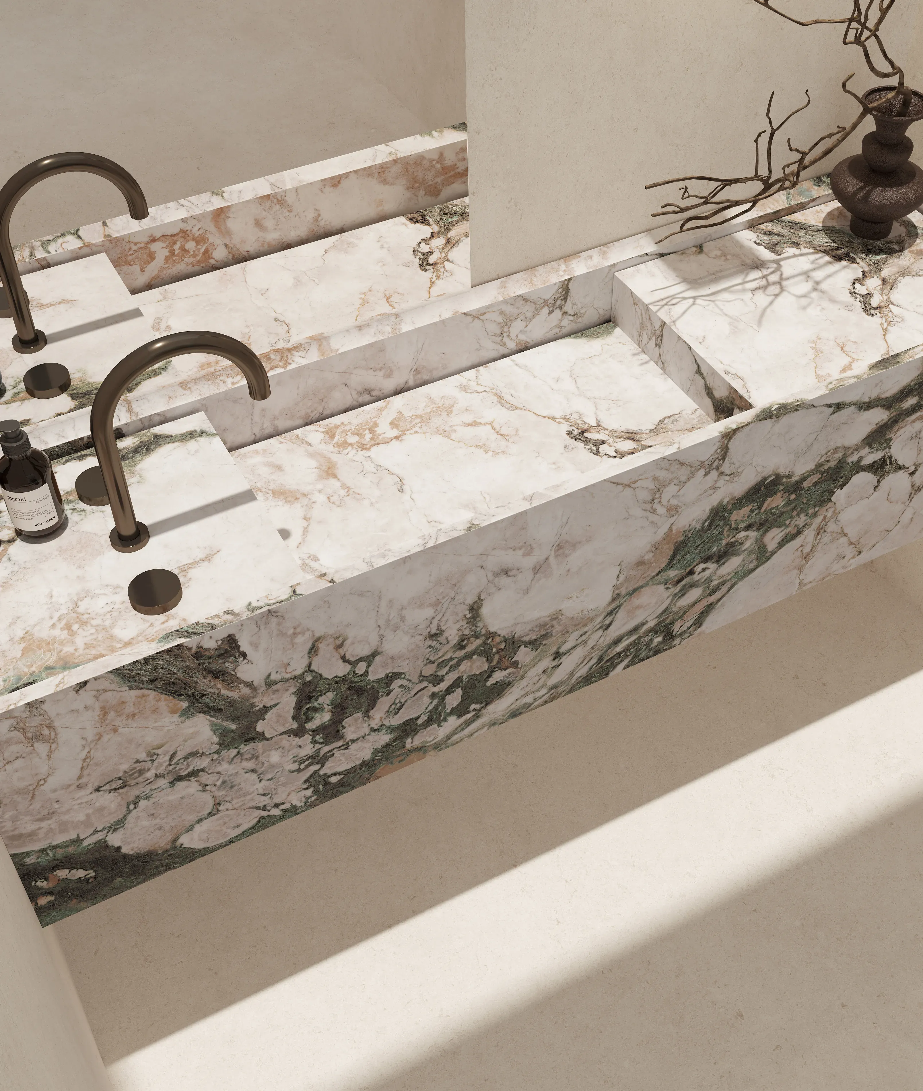 Detailed Four Season porcelain bathroom vanity