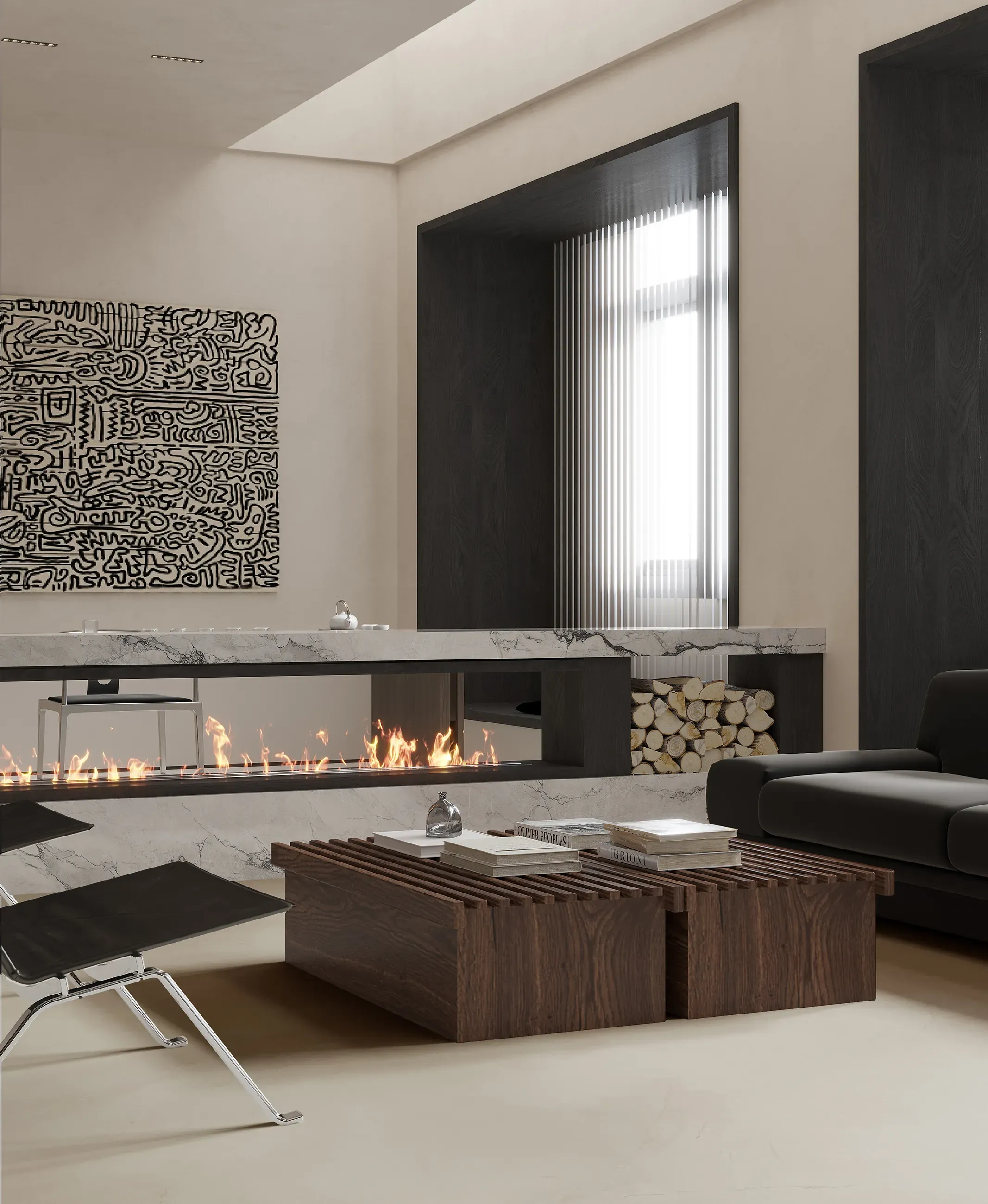 Michelangelo Bianco porcelain island and splashback